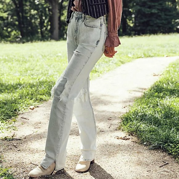 NWT Free People My Own Lane Light Wash Jeans Size 26